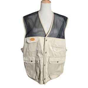 Brunton Beige and Black Mesh Fishing Utility Vest